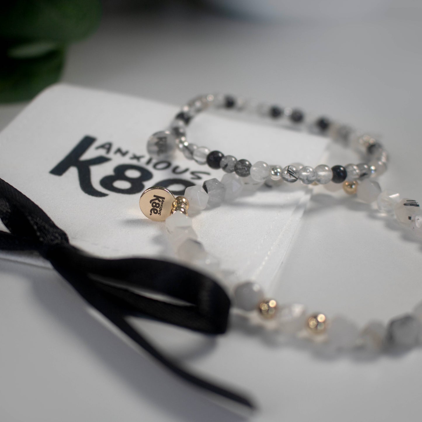 Tourmaline Quartz Bracelet - Gold 6mm